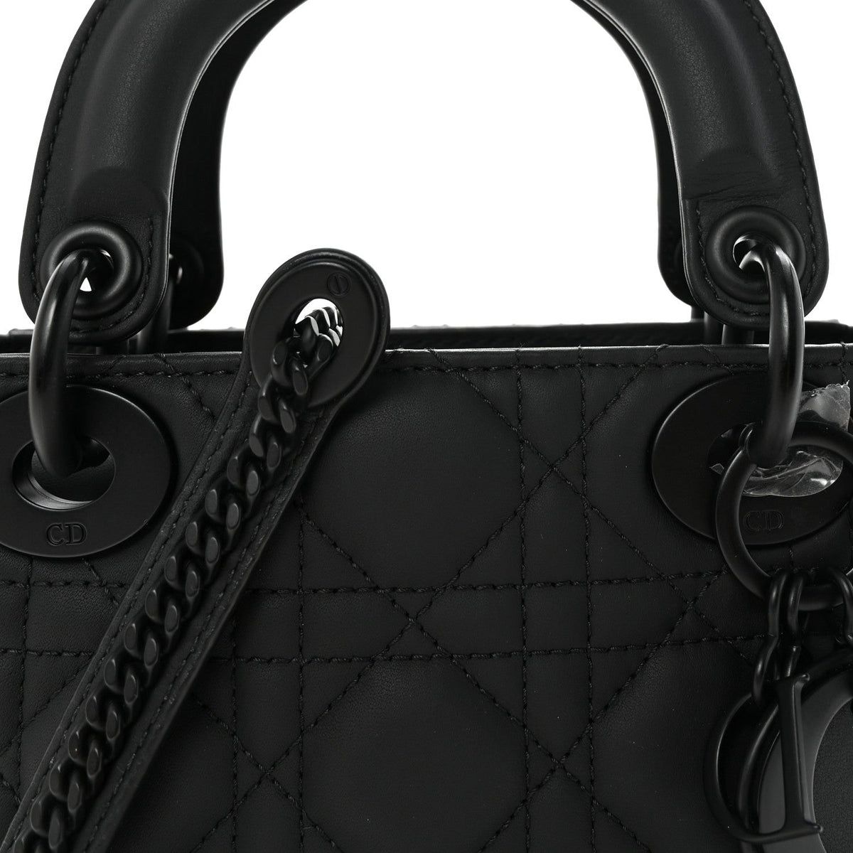 Ultra Matte Calfskin Cannage Mini Lady Dior Black wholesalehk.shop