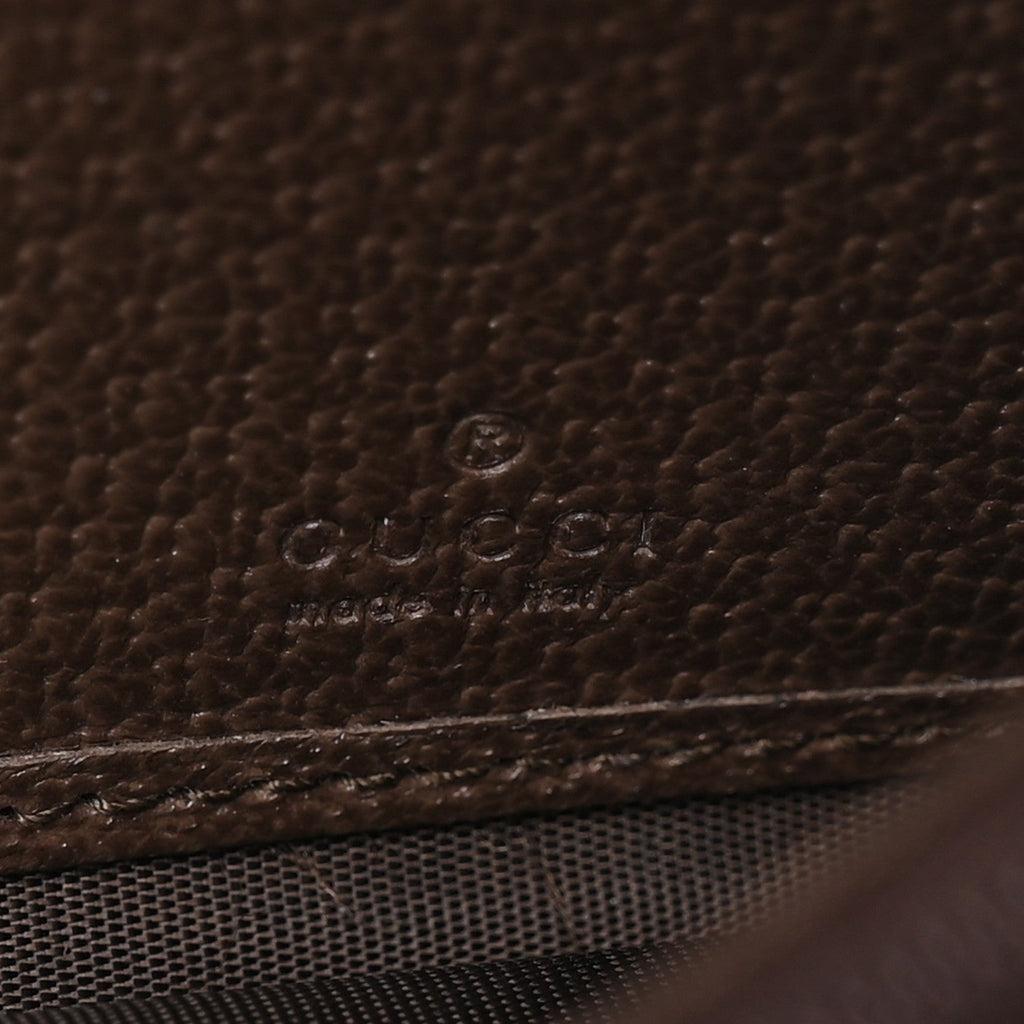 GG Supreme Monogram Web Ophidia Continental Wallet Brown wholesalehk.shop