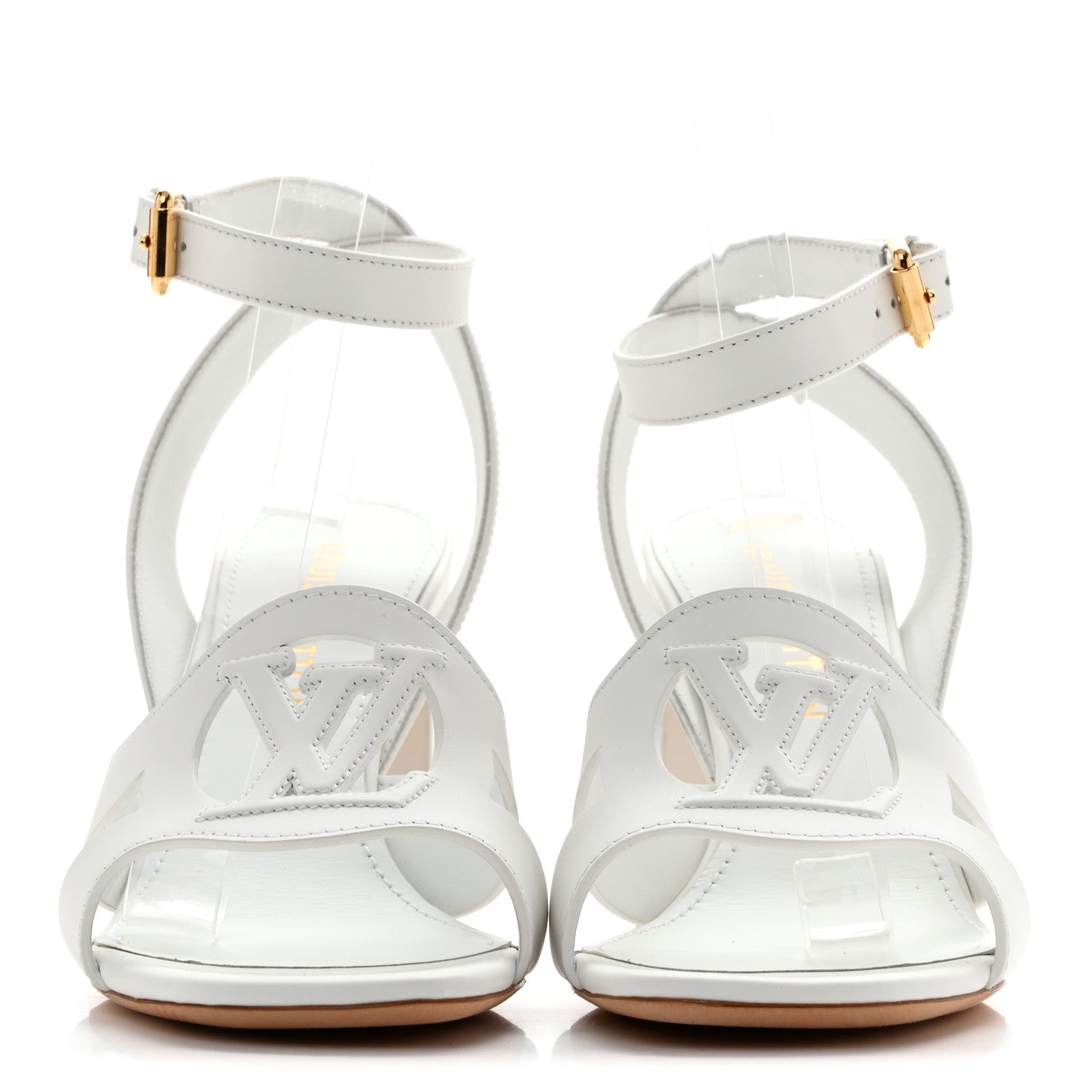 Calfskin LV Isola Sandals 40 White £¨ Direct shipment via from wholesalehk.shop
