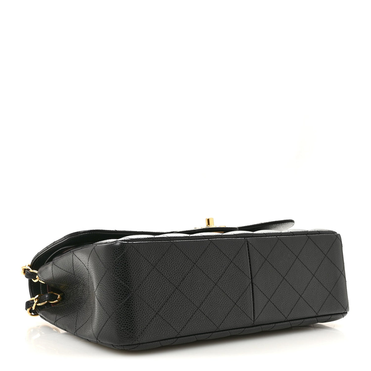 Caviar Quilted Jumbo Double Flap Black wholesalehk.shop