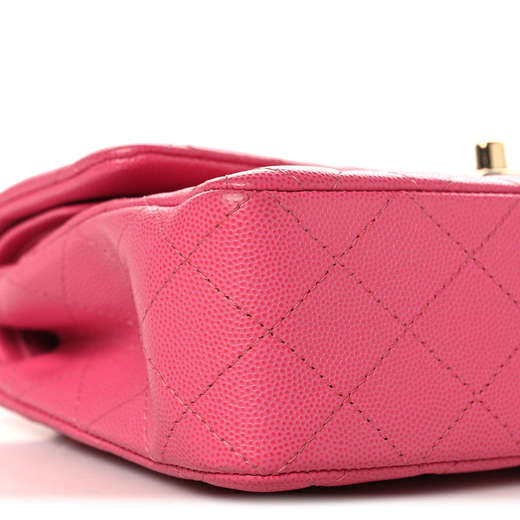 Caviar Quilted Small Double Flap Pink wholesalehk.shop
