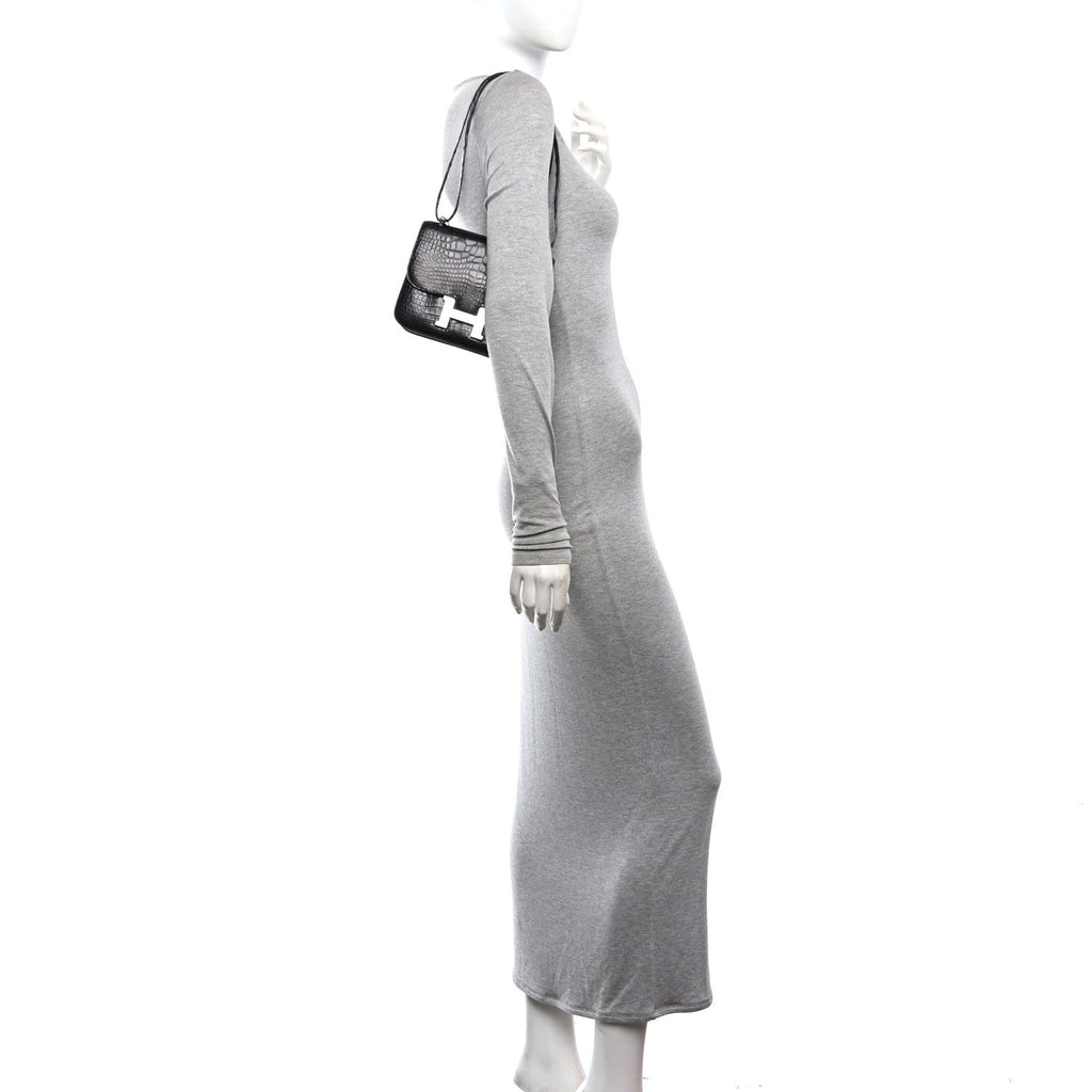Shiny Alligator Constance 18 Black £¨ Direct shipment via from wholesalehk.shop