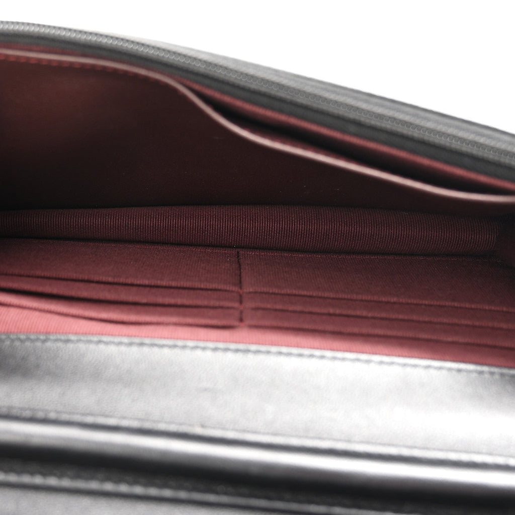 Lambskin Quilted CC Turnlock Wallet On Chain WOC Black wholesalehk.shop