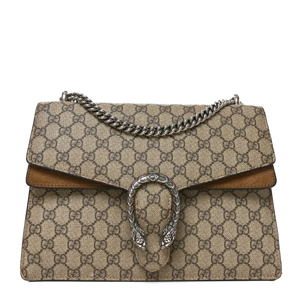 GG Supreme Monogram Medium Dionysus Shoulder Bag Taupe wholesalehk.shop