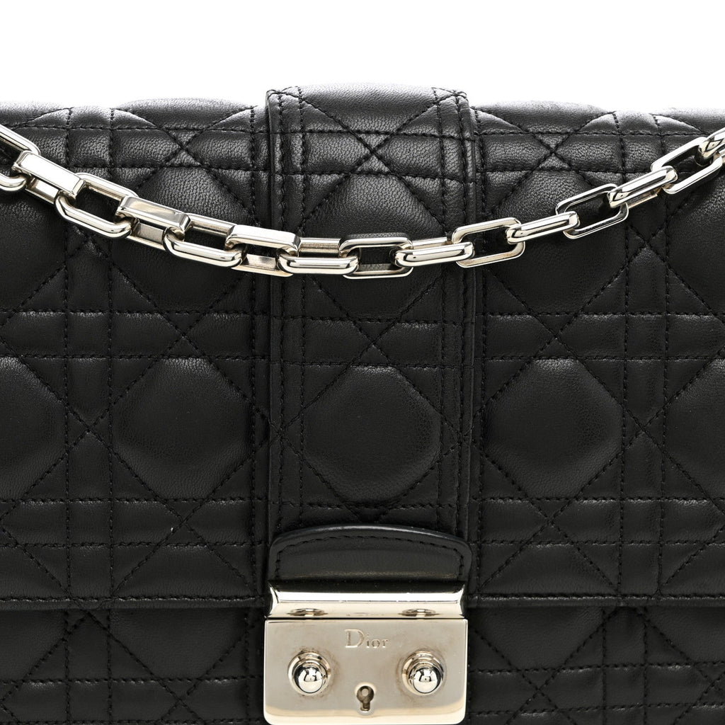 Lambskin Cannage Medium Miss Dior Flap Black wholesalehk.shop