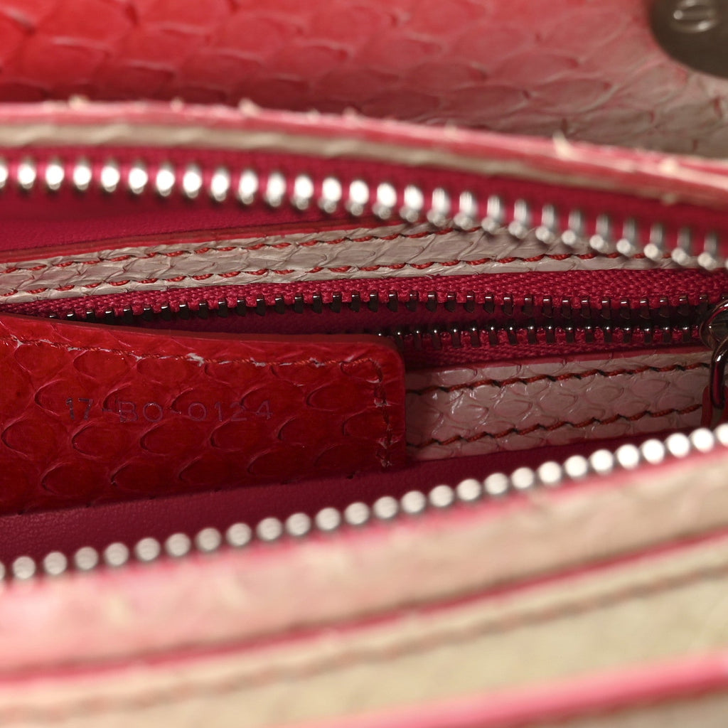 Snakeskin Ombre Medium Lady Dior Red White wholesalehk.shop