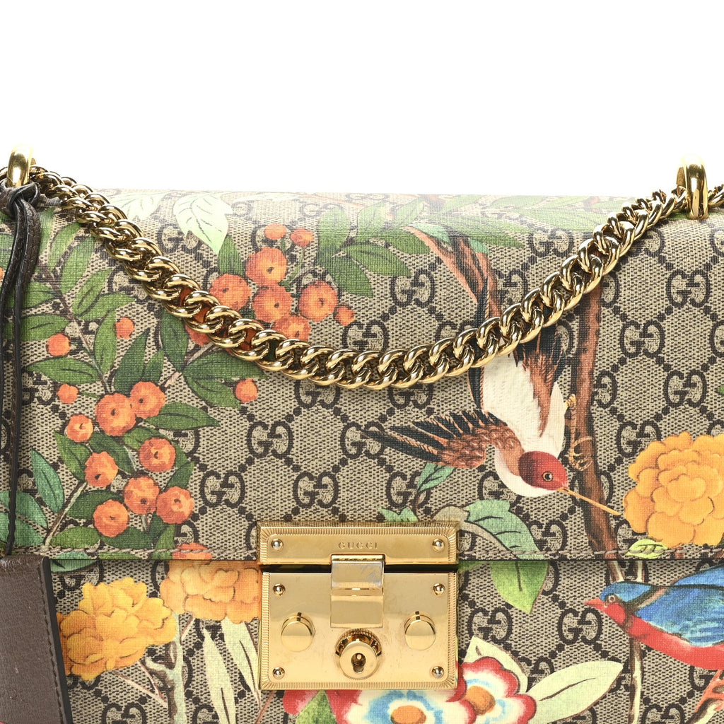 GG Supreme Monogram Tian Medium Padlock Shoulder Bag Beige Multicolor New Acero £¨ Direct shipment via from wholesalehk.shop