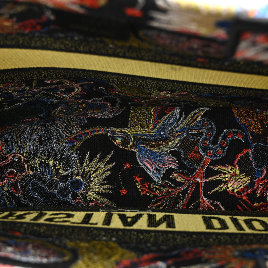 Canvas Zodiac Fantastico Embroidered Medium Book Tote Black Multicolor £¨ Direct shipment via from wholesalehk.shop