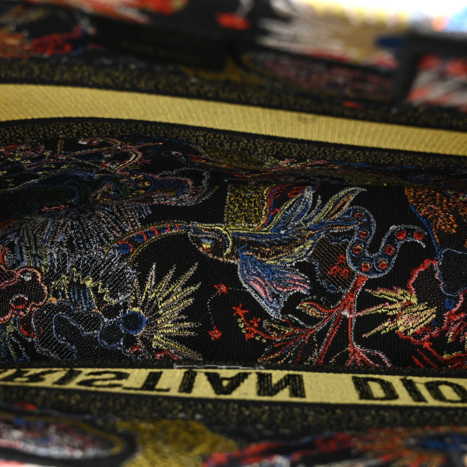 Canvas Zodiac Fantastico Embroidered Medium Book Tote Black Multicolor £¨ Direct shipment via from wholesalehk.shop