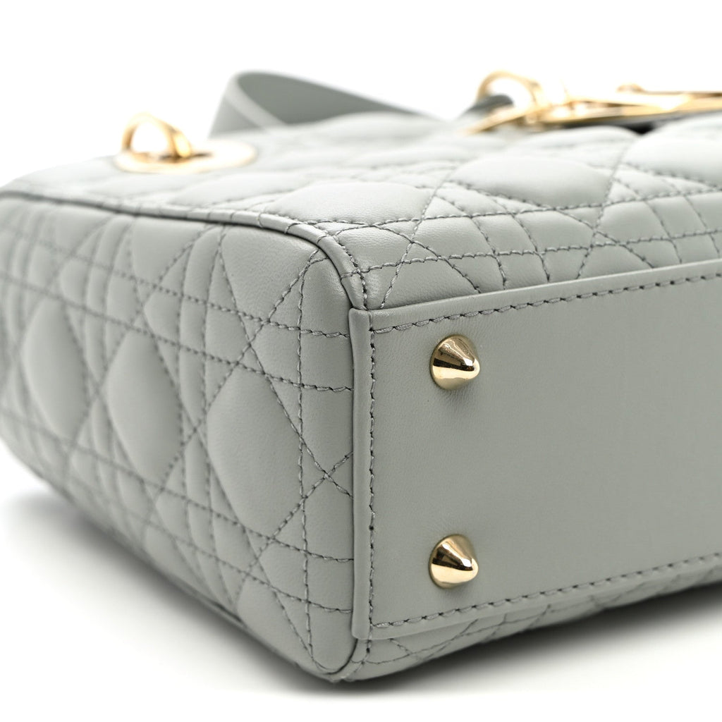 Lambskin Cannage Small My ABCDior Lady Dior Grey wholesalehk.shop