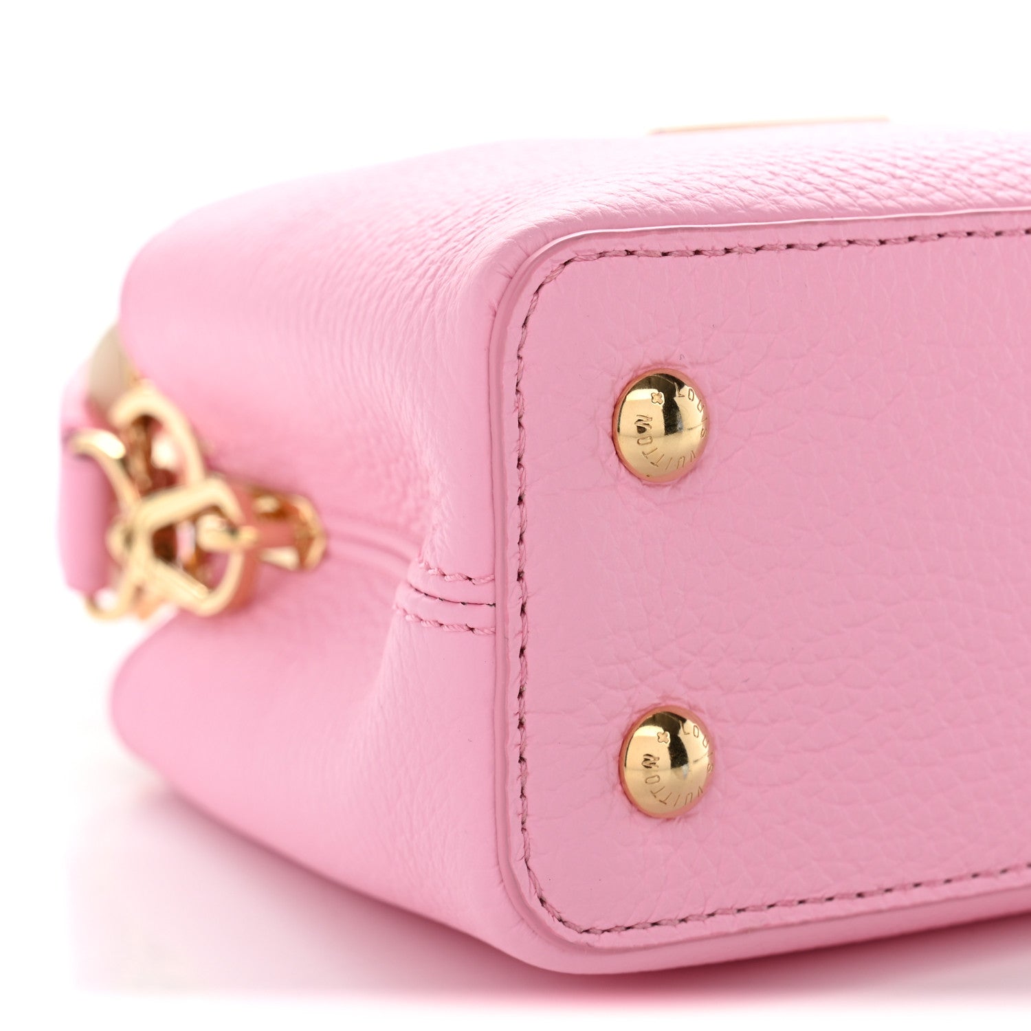Taurillon Embellished Flower Handle Capucines Mini  Marshmallow Pink £¨ Direct shipment via from wholesalehk.shop