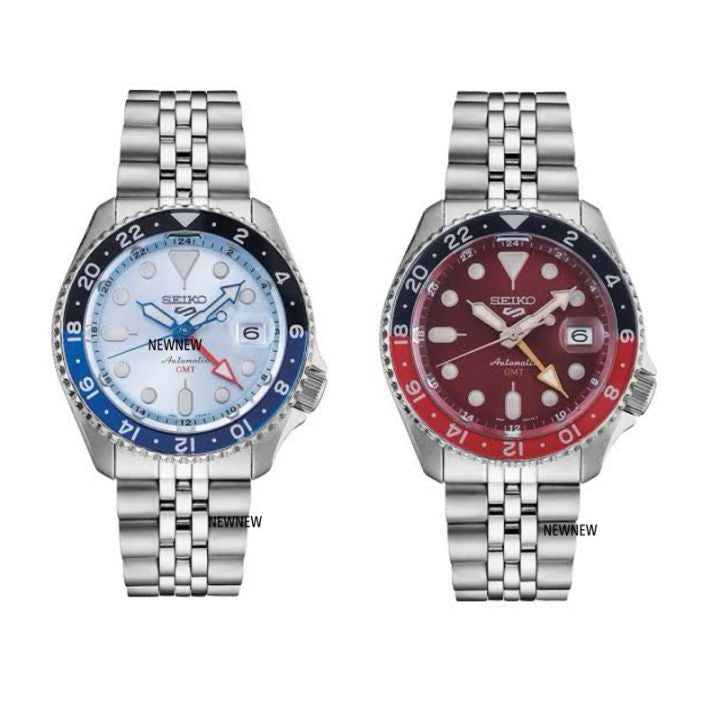 Seiko 5 Sports Automatic GMT SKX Sports Style Asia Exclusive Limited Edition Ice Blue Dial Silver Steel Strap Watch For Men - SSK029K1 wholesalehk.shop