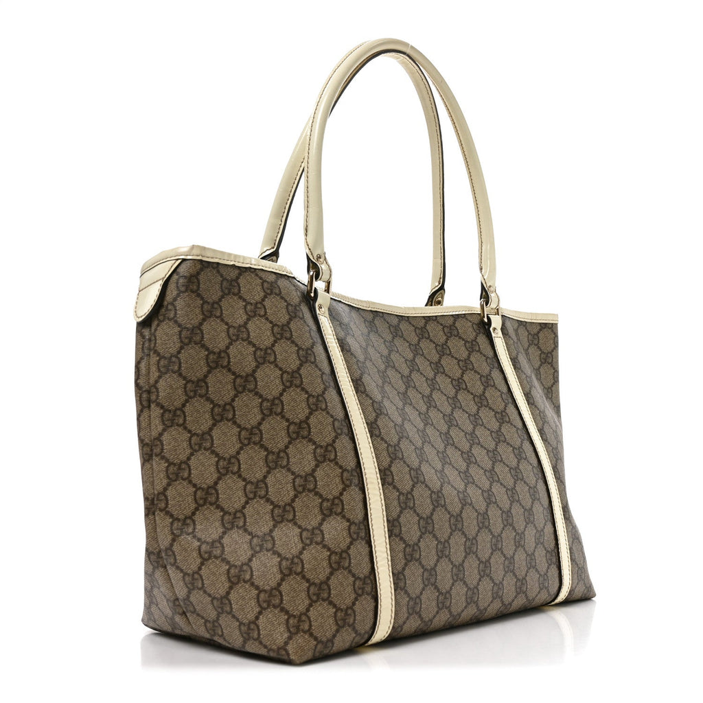 GG Plus Monogram Medium Joy Tote Off White wholesalehk.shop
