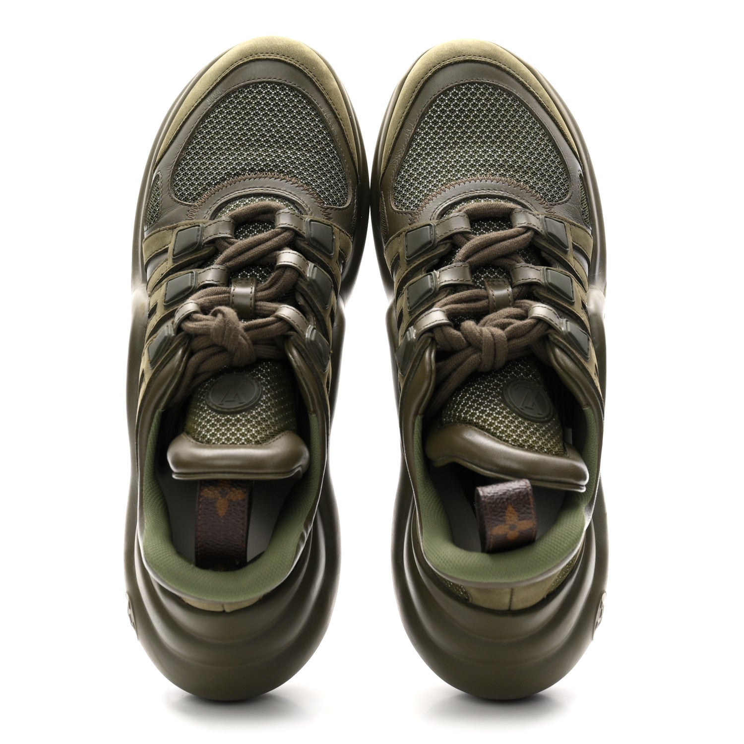 Calfskin Technical Nylon LV Archlight Sneakers 38 Green £¨ Direct shipment via from wholesalehk.shop