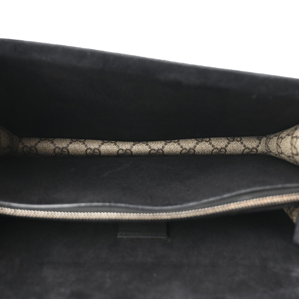 GG Supreme Monogram Crystal Small Dionysus Shoulder Bag Black wholesalehk.shop