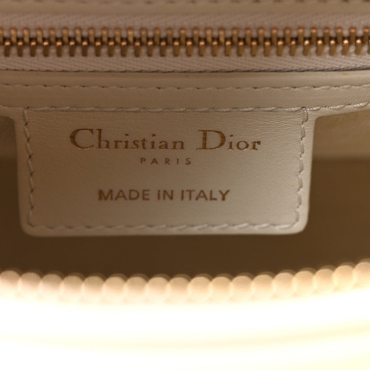 Smooth Calfskin Sequin Embroidered Clover Medium Lady Dior White wholesalehk.shop