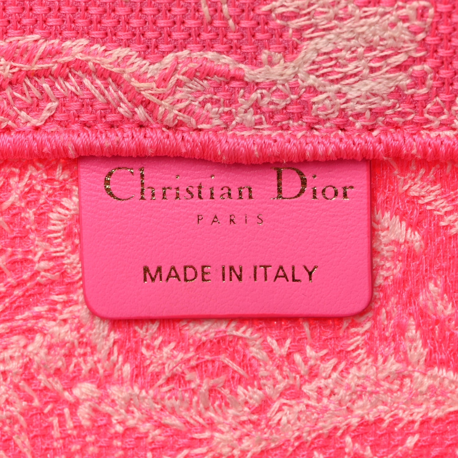 Canvas Embroidered Medium Dioriviera Toile De Jouy Book Tote Fluorescent Pink £¨ Direct shipment via from wholesalehk.shop