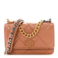 Lambskin Quilted Chanel 19 Wallet On Chain WOC Brown wholesalehk.shop
