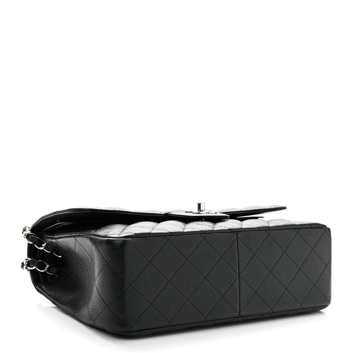 Caviar Quilted Jumbo Double Flap Black wholesalehk.shop
