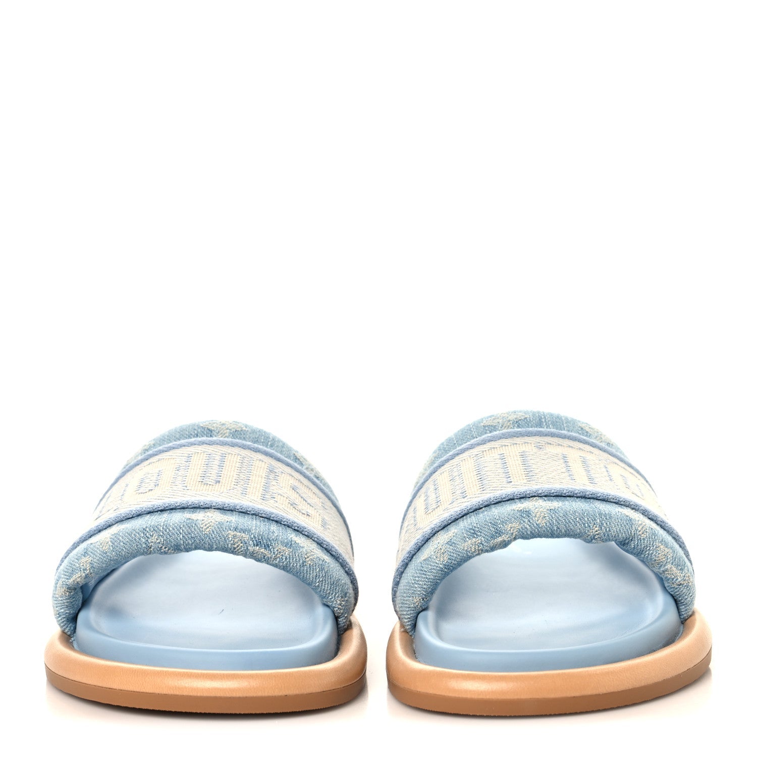 Monogram Denim LV Bliss Womens Comfort Mules 36 Turquoise £¨ Direct shipment via from wholesalehk.shop