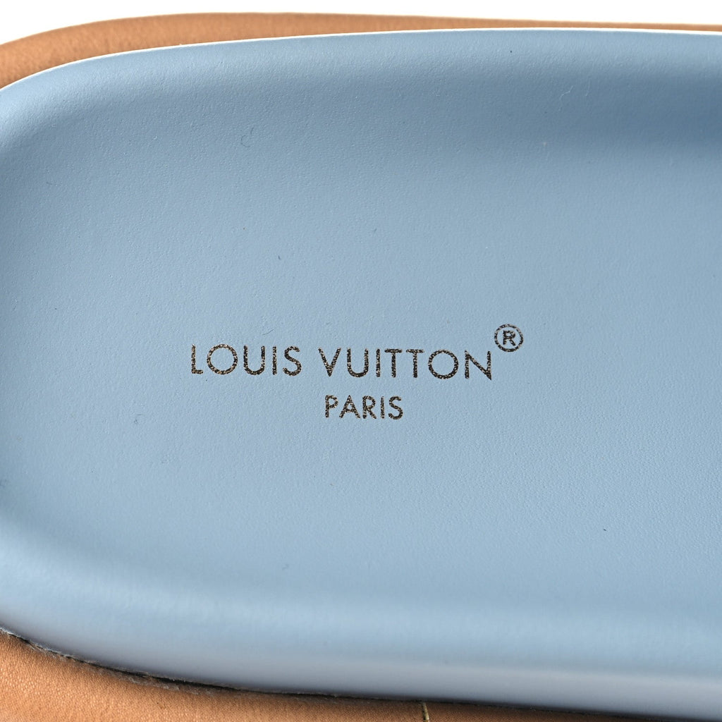Monogram Denim LV Bliss Womens Comfort Mules 39 Turquoise £¨ Direct shipment via from wholesalehk.shop
