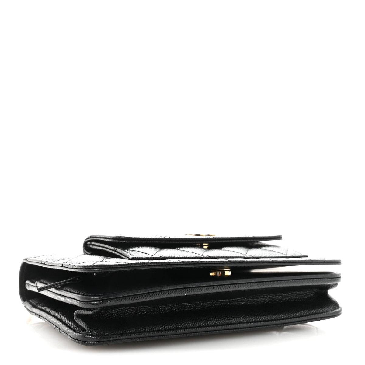Caviar Quilted Pocket Clutch With Chain WOC Black wholesalehk.shop