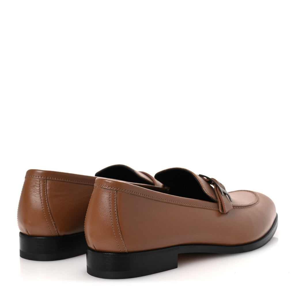 Calfskin Mens Monterey Loafers 41.5 Marron Teck wholesalehk.shop