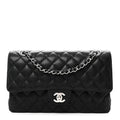 Caviar Quilted Medium Double Flap Black wholesalehk.shop