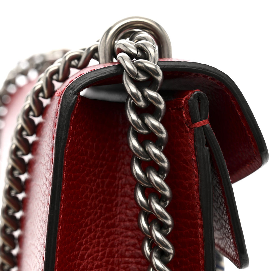 Dollar Calfskin Enamel Dionysus Shoulder Bag Hibiscus Red Electric Blue wholesalehk.shop