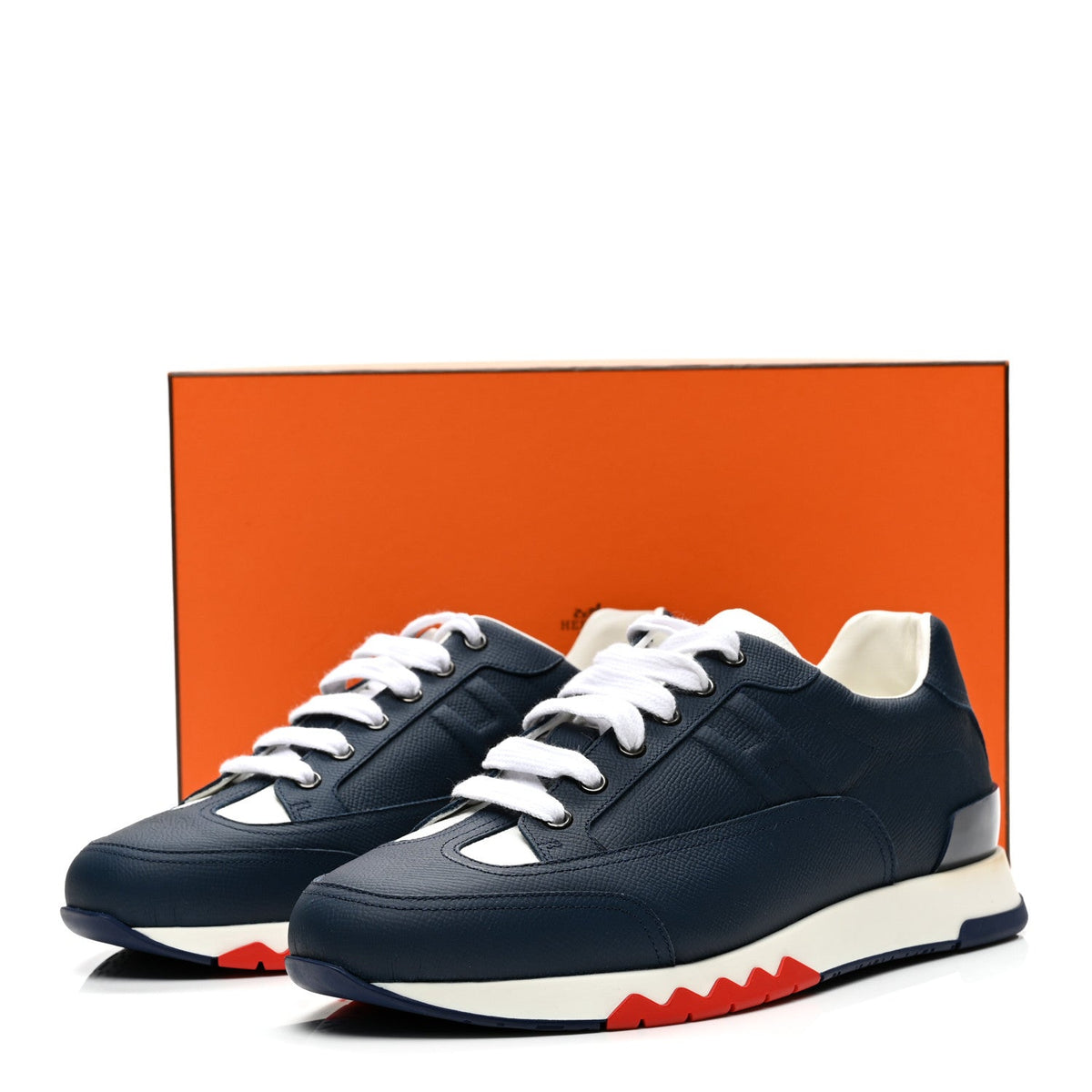 Epsom Calfskin Mens Trail Sneakers 42 Indigo White wholesalehk.shop