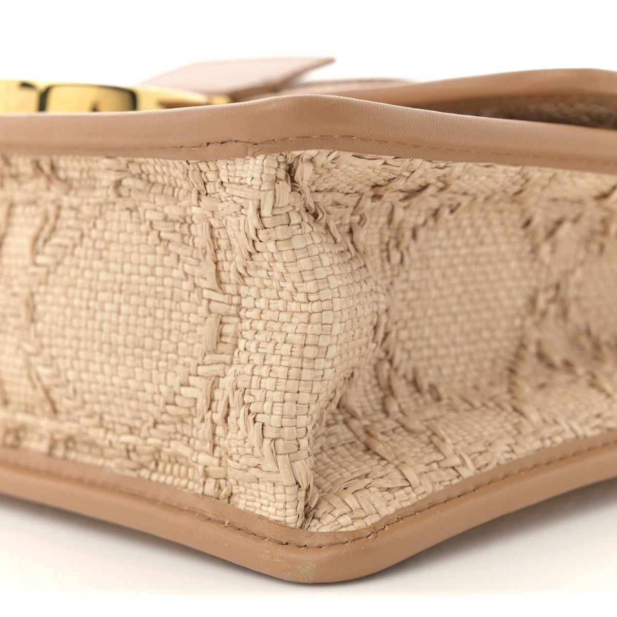 Raffia Calfskin 30 Montaigne Flap Bag Beige wholesalehk.shop