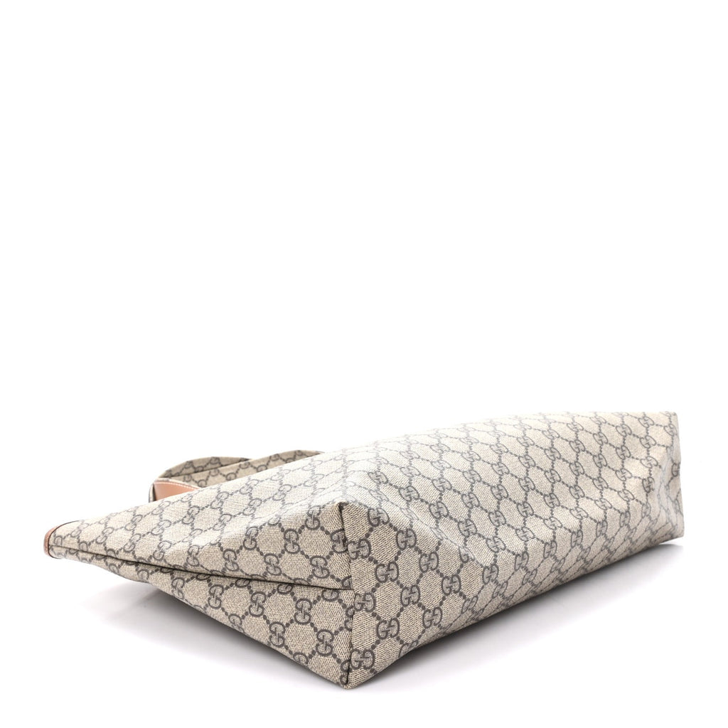 GG Plus Monogram Medium Signature Web Loop Tote Light Brown wholesalehk.shop