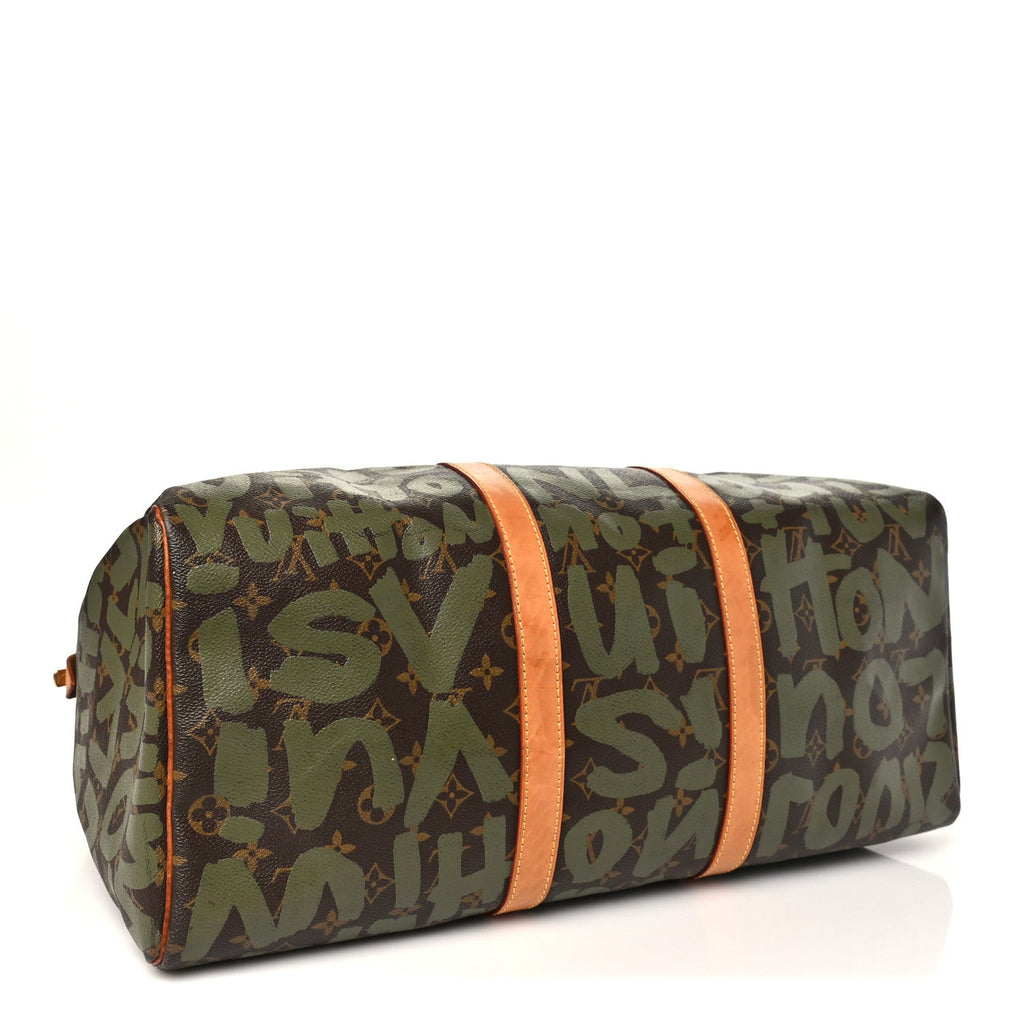 Graffiti Keepall 50 Kaki wholesalehk.shop