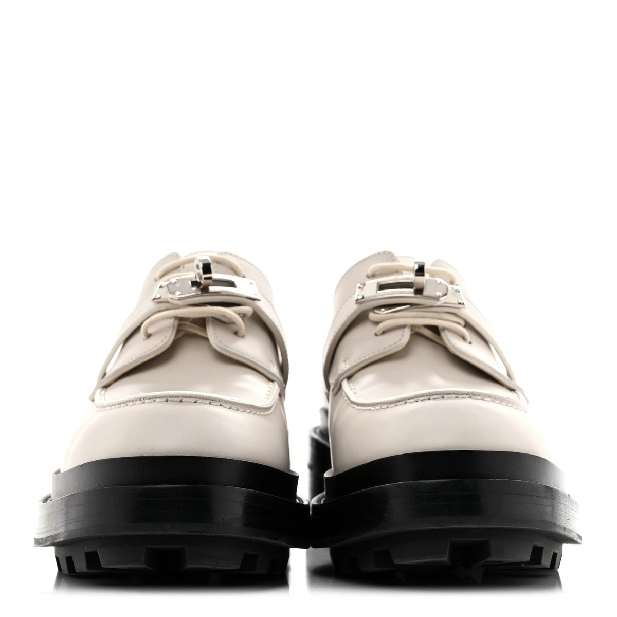 Glossed Calfskin First Derby 36.5 Beige Glaise wholesalehk.shop