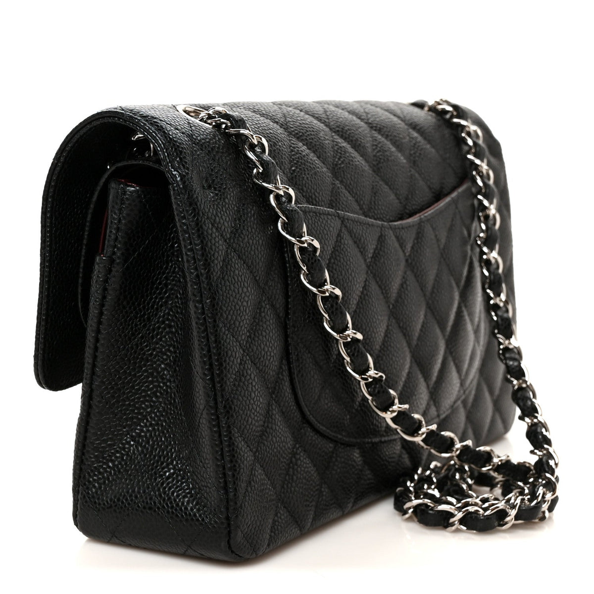 Caviar Quilted Medium Double Flap Black wholesalehk.shop