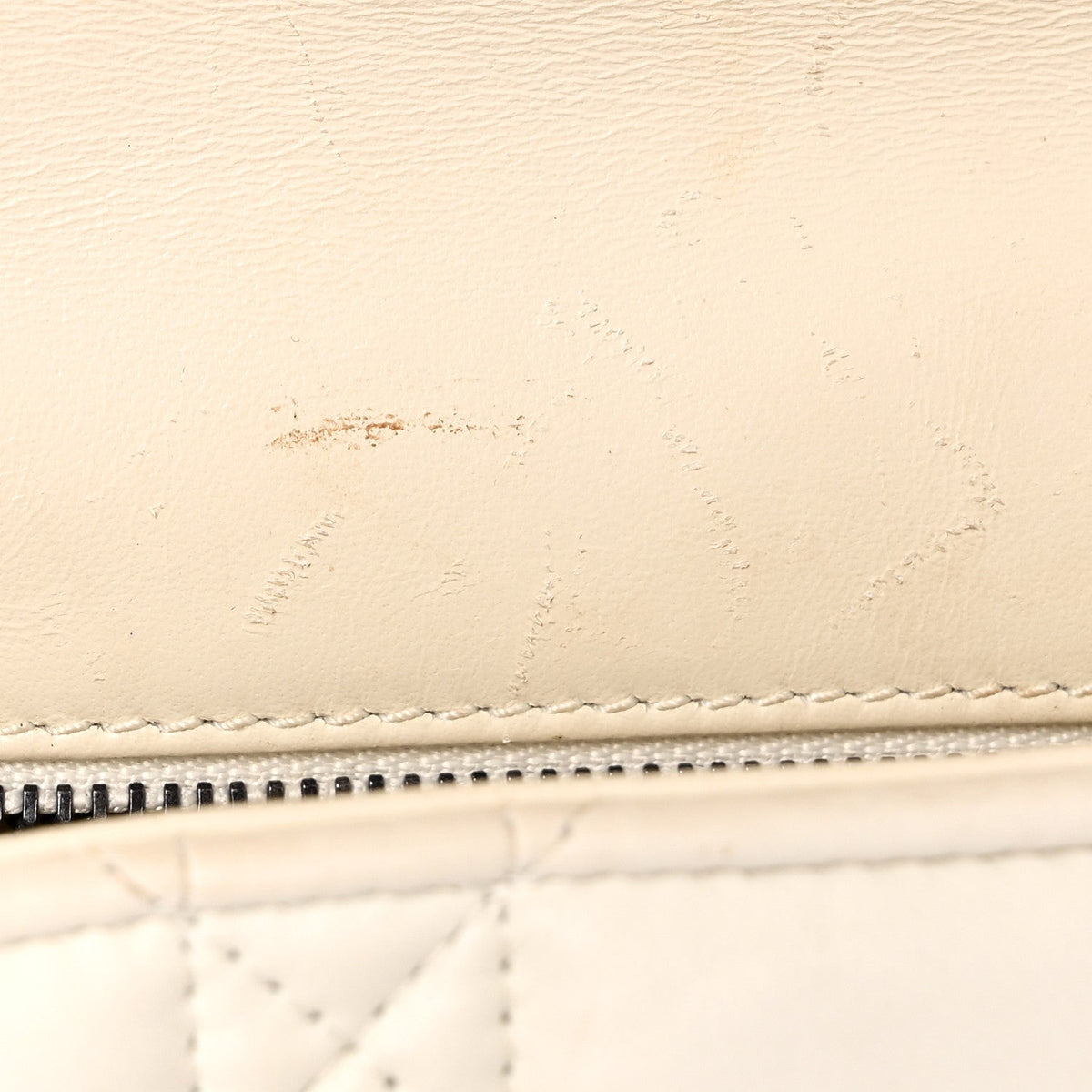 Lambskin Macrocannage Small Dior Caro Bag Ivory wholesalehk.shop