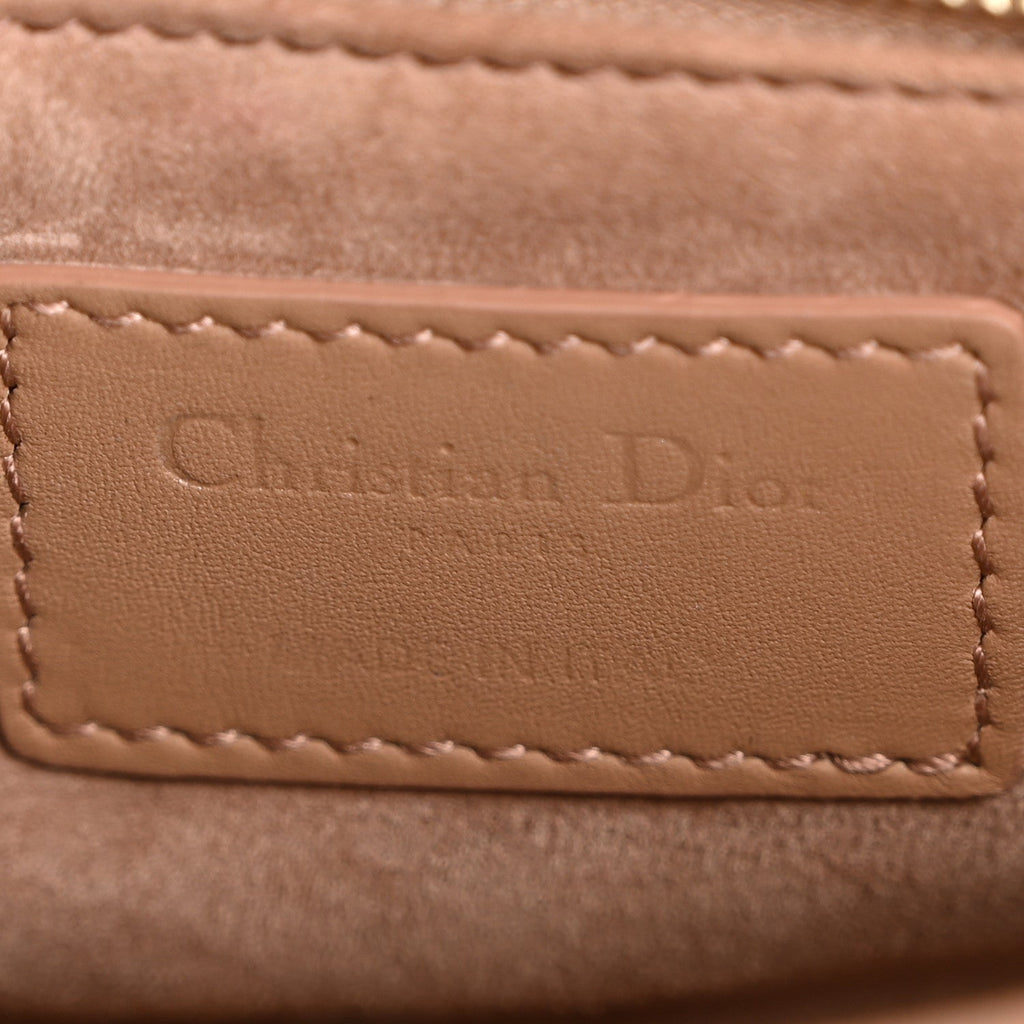 Ultra Matte Calfskin Cannage Mini Lady Dior Light Beige wholesalehk.shop