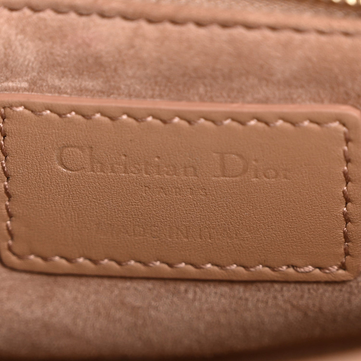 Ultra Matte Calfskin Cannage Mini Lady Dior Light Beige wholesalehk.shop