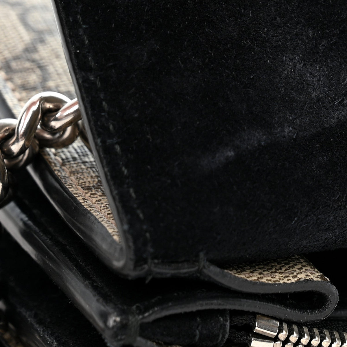 GG Supreme Monogram Small Dionysus Shoulder Bag Black wholesalehk.shop