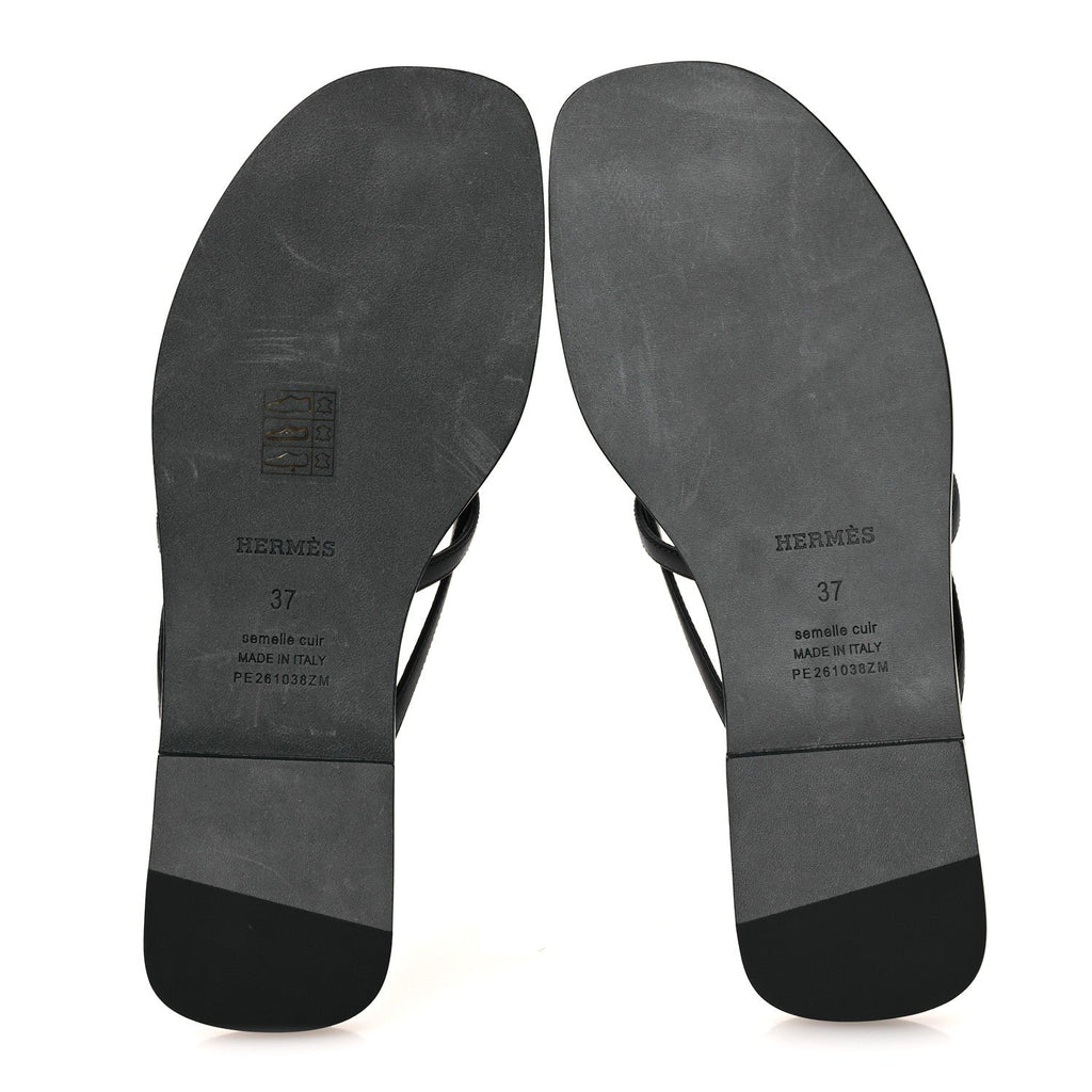 Calfskin Miss Sandals 37 Black wholesalehk.shop