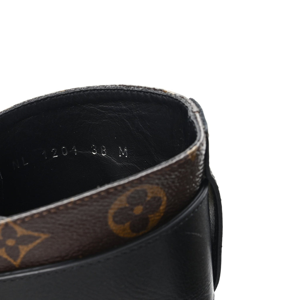 Calfskin Monogram Wonderland Flat Ranger Boots 38 Black £¨ Direct shipment via from wholesalehk.shop