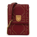 Lambskin Studded Vertical Diorama Spicy Red ¡§ Direct shipment via from wholesalehk.shop