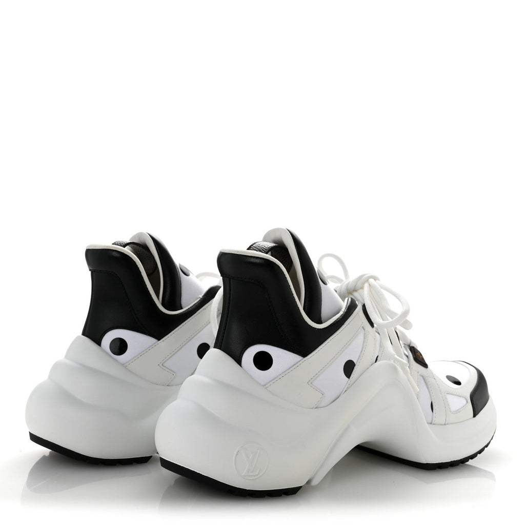 Calfskin Satin Printed Polka Dot Monogram LV Archlight Sneakers 39.5 White £¨ Direct shipment via from wholesalehk.shop