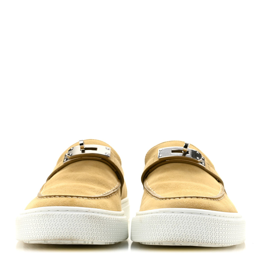 Suede Goatskin Game Slip On Sneakers 41 Beige Lin wholesalehk.shop