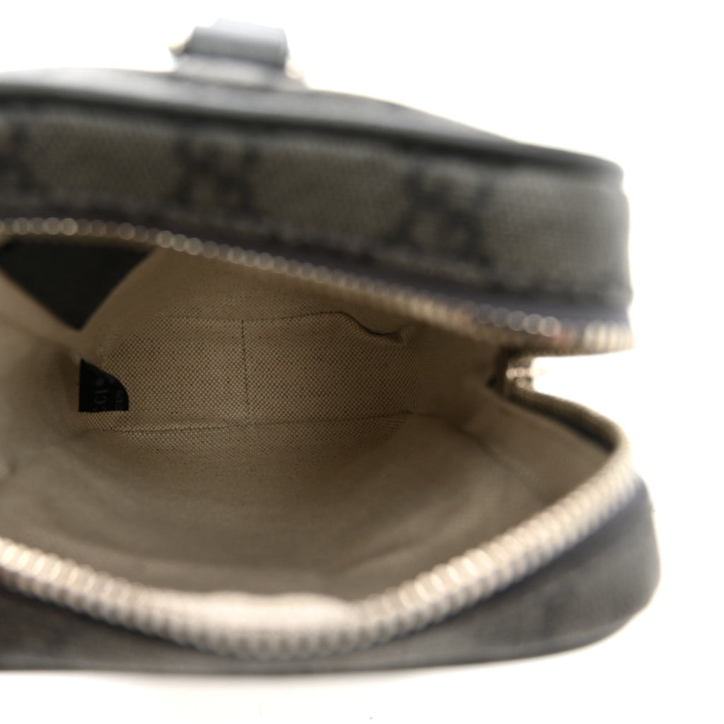 GG Supreme Monogram Textured Dollar Calfskin Mini Ophidia Messenger Grey Black Graphite Grey wholesalehk.shop