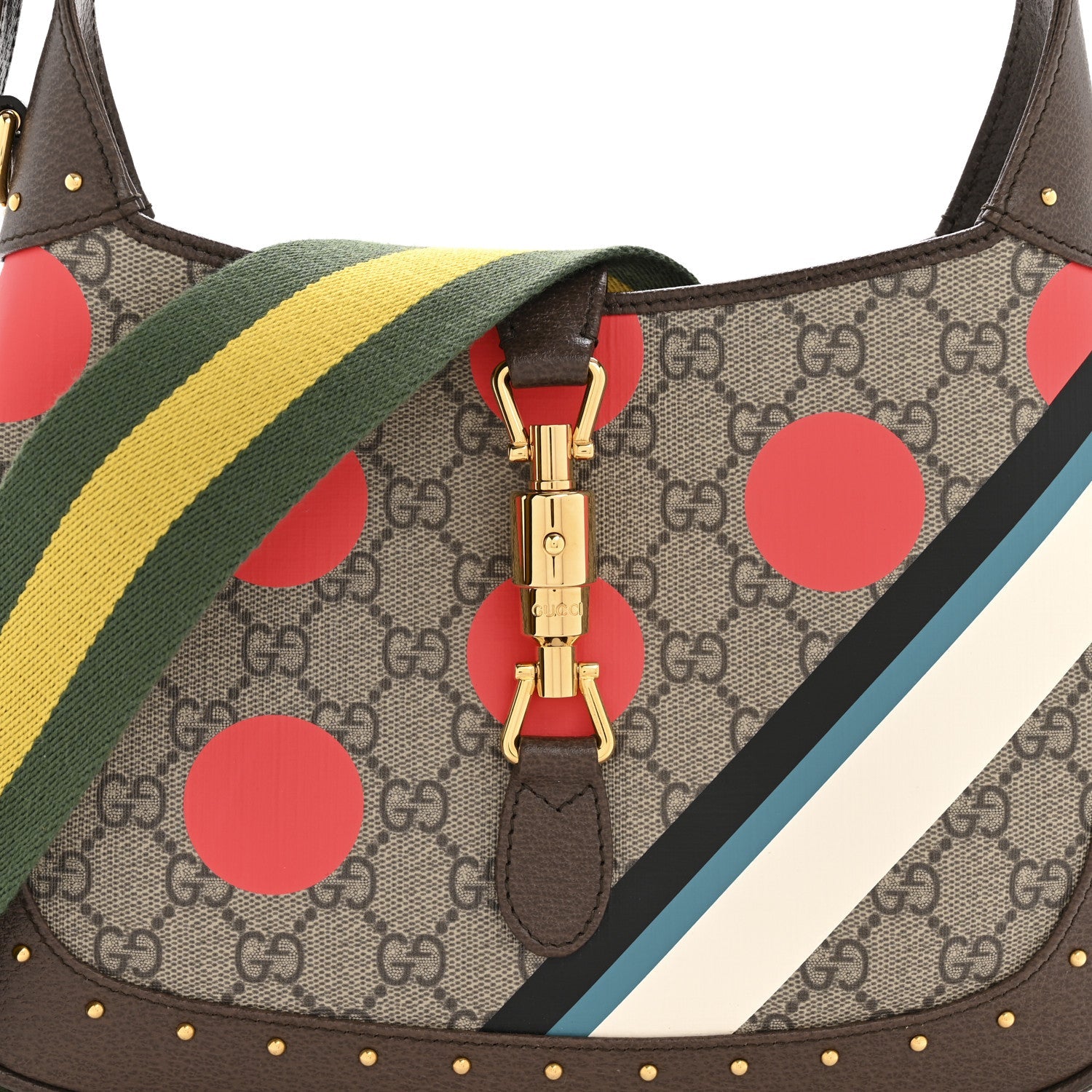 GG Supreme Monogram Web Geometric Small Jackie 1961 Beige Multicolor Brown Sugar £¨ Direct shipment via from wholesalehk.shop