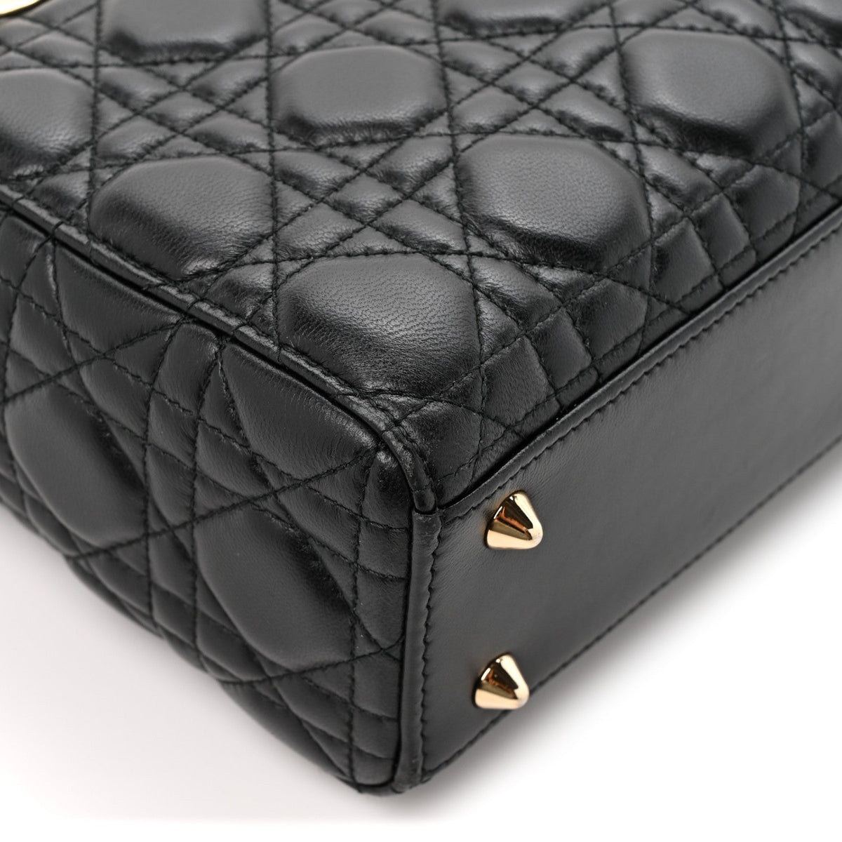 Lambskin Cannage Small Lucky Badges My Lady Dior Black wholesalehk.shop