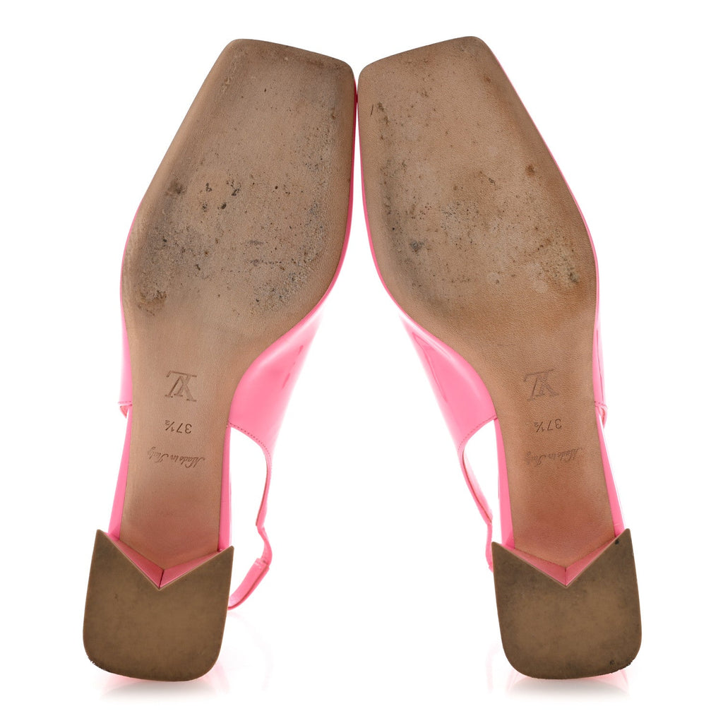 Patent Calfskin Shake Slingback Pumps 37.5 Pink £¨ Direct shipment via from wholesalehk.shop