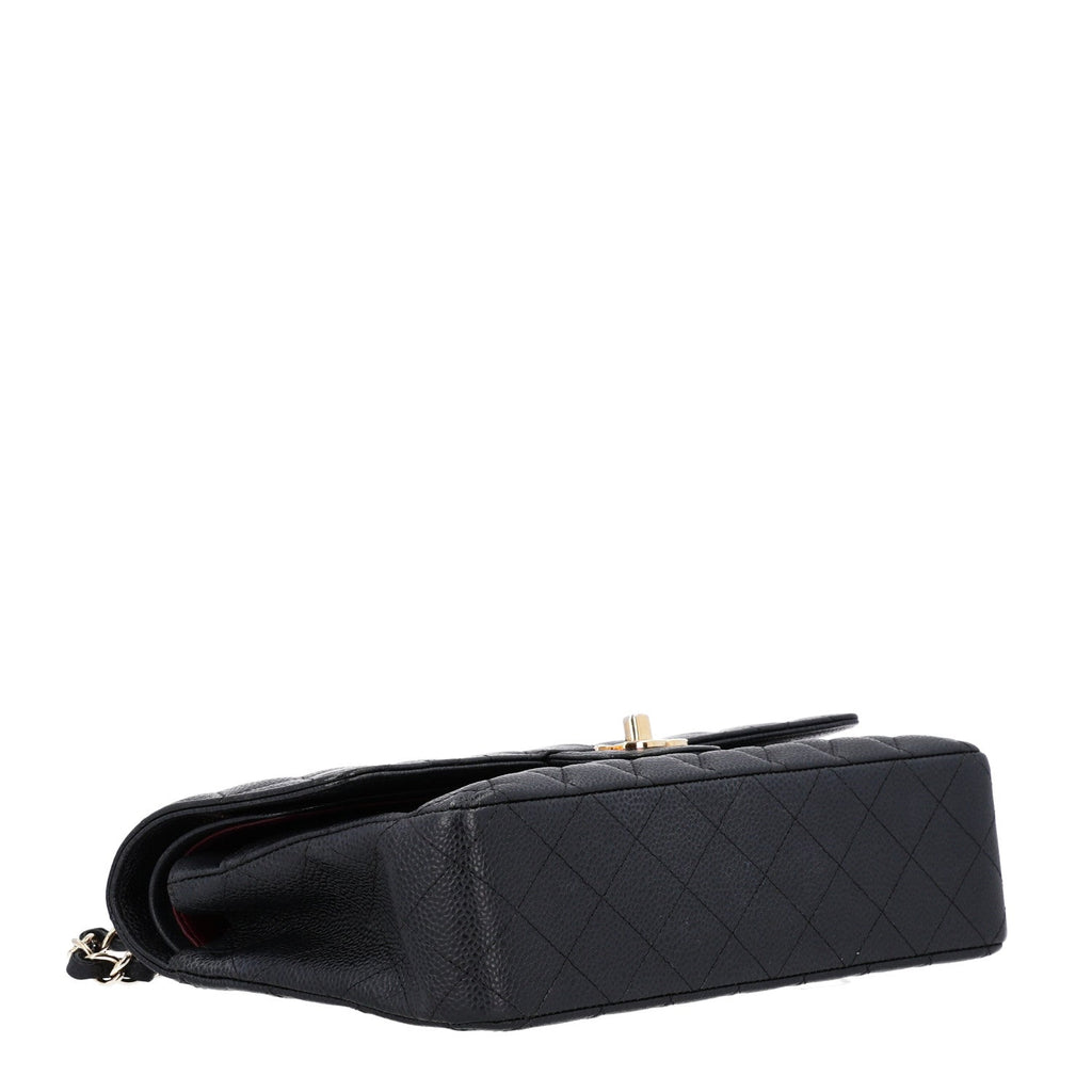 Caviar Quilted Medium Double Flap Black wholesalehk.shop