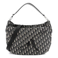 Oblique Soft Saddle Bag Beige Blue wholesalehk.shop